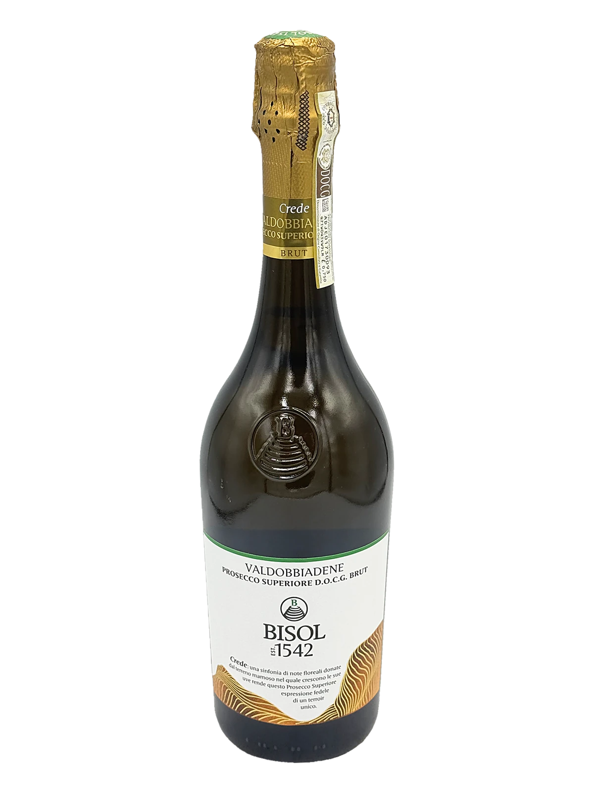 Bisol, Crede Valdobbiadene Prosecco Superiore DOCG Brut, 2024 bottle