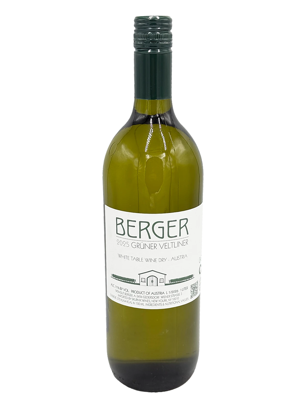 Berger, Grüner Veltliner 1L, 2025 bottle