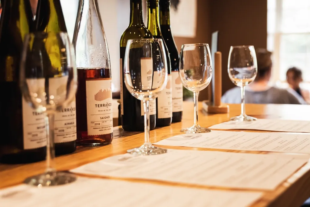 Wine tasting closeup, location unknown
